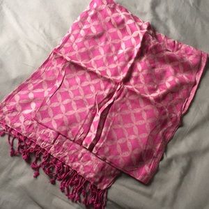 Pink silk scarf